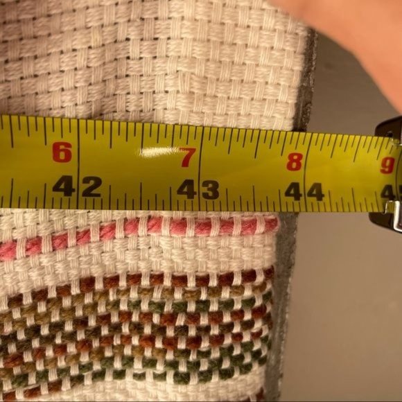 Linen / yarn woven thin blanket / table cloth / throw blanket / rug decoration - Picture 5 of 7